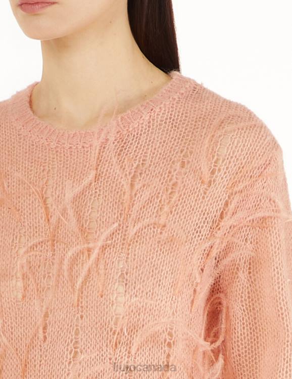Clothing Liu Jo Wool Blend Sweatshirt With Feathers Women F6062624