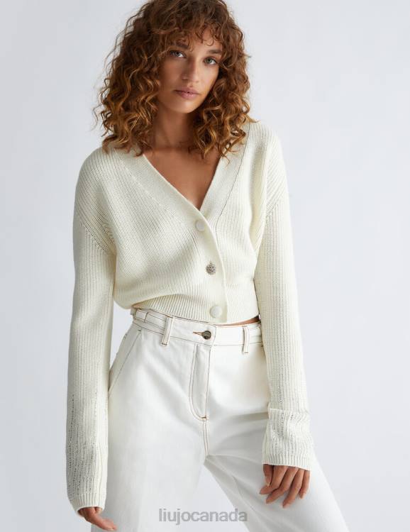 Clothing Liu Jo Wool Cardigan With Gemstones Women F606144