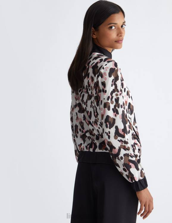 Clothing Liu Jo Animal Print Bomber Jacket In Satin Women F606472