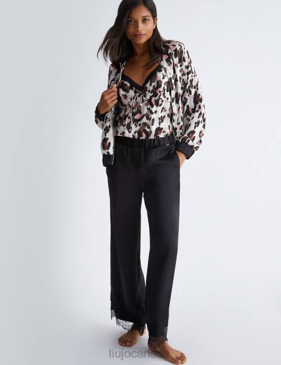 Clothing Liu Jo Animal Print Bomber Jacket In Satin Women F606472