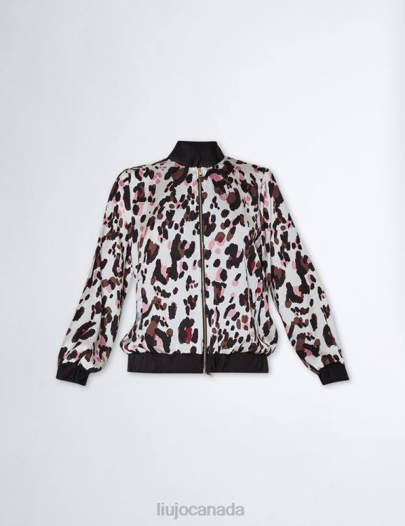 Clothing Liu Jo Animal Print Bomber Jacket In Satin Women F606472