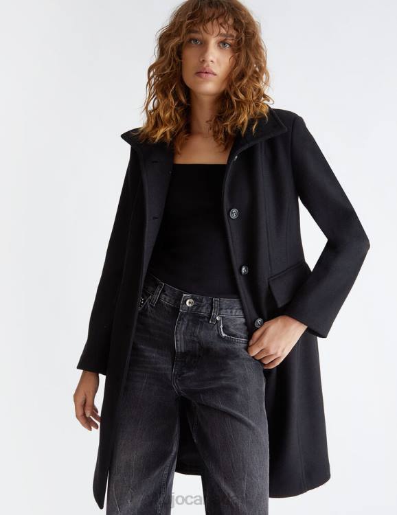Clothing Liu Jo Black Wool Blend Coat Women F606533
