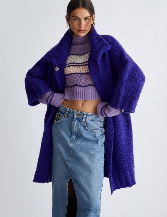 Clothing Liu Jo Boucle Coat Women F606404