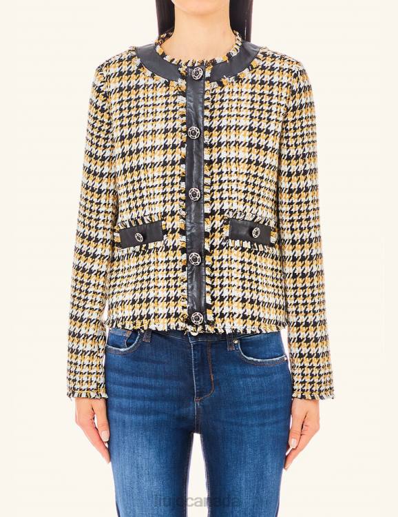 Clothing Liu Jo Boucle Houndstooth Jacket Women F6062528