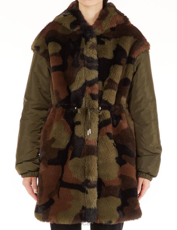 Clothing Liu Jo Camouflage Hooded Jacket Women F6062468