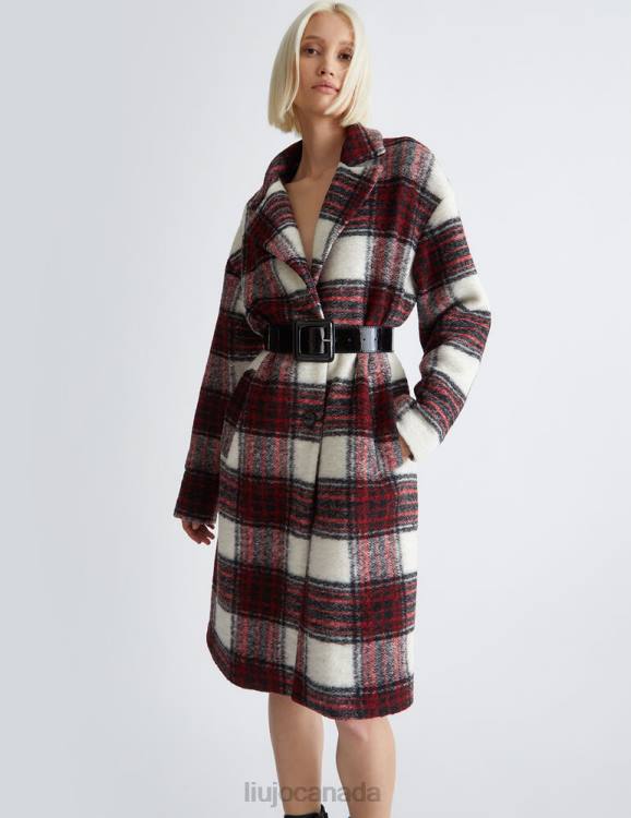 Clothing Liu Jo Checked Coat With Belt Women F606306
