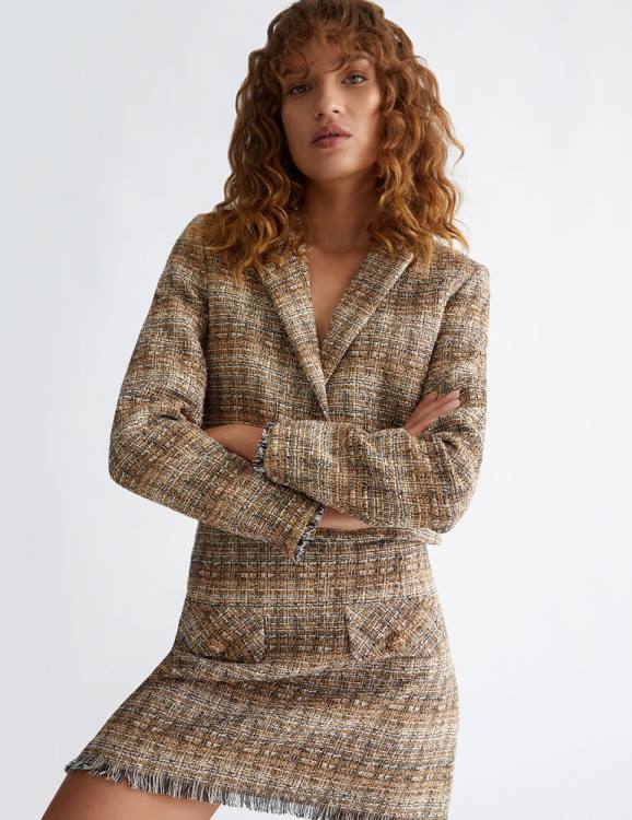 Clothing Liu Jo Cropped Tweed Jacket Women F60657
