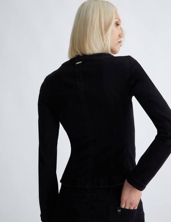 Clothing Liu Jo Denim Jacket With Jewel Details Women F606140