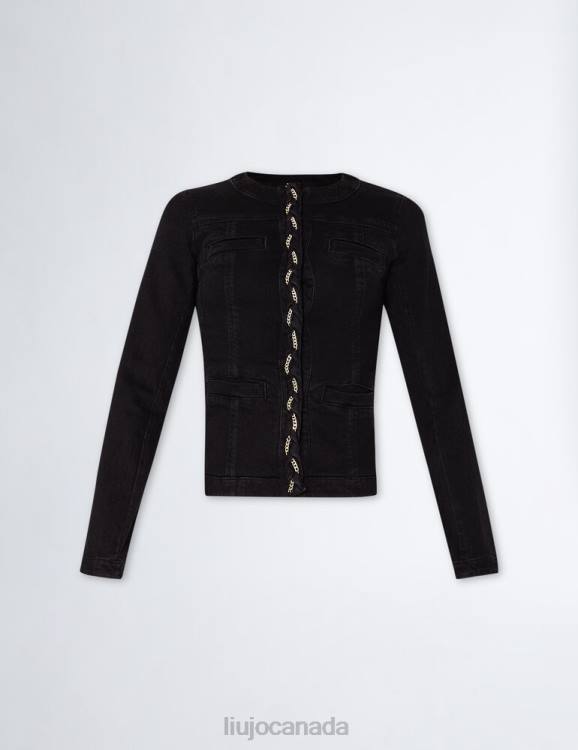 Clothing Liu Jo Denim Jacket With Jewel Details Women F606140