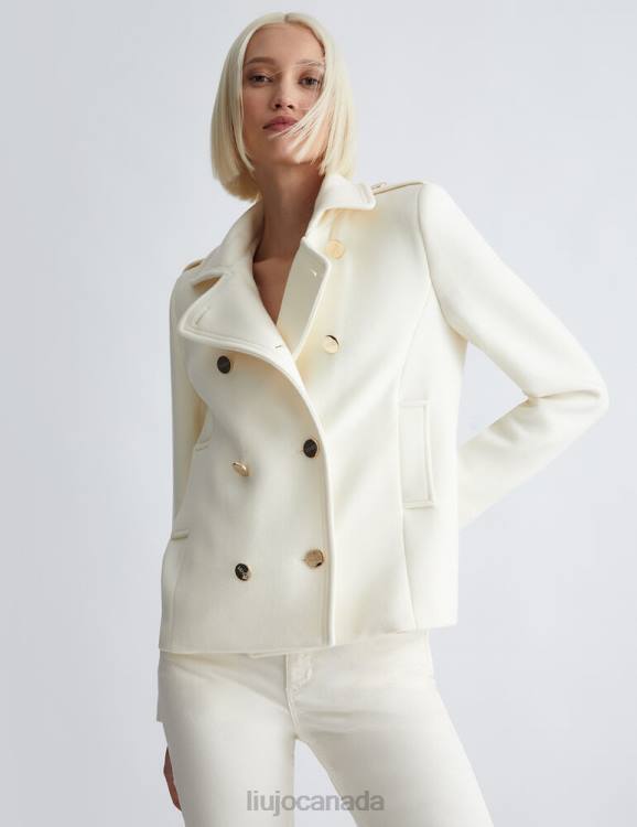 Clothing Liu Jo Double-Breasted Wool Pea Coat Women F606515