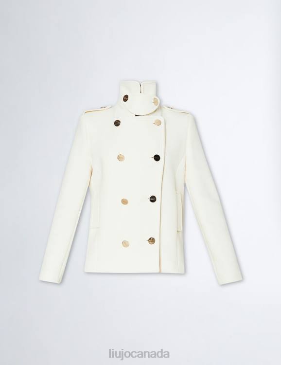 Clothing Liu Jo Double-Breasted Wool Pea Coat Women F606515
