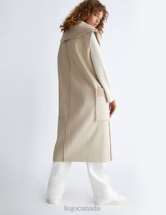 Clothing Liu Jo Dove Grey Faux Shearling Gilet Women F606217