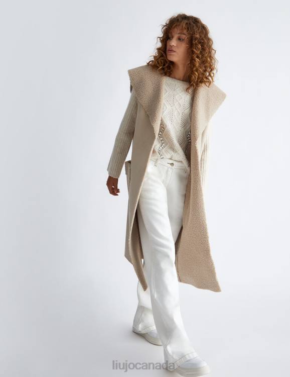 Clothing Liu Jo Dove Grey Faux Shearling Gilet Women F606217