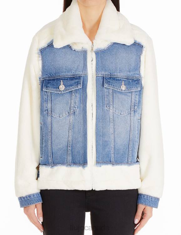 Clothing Liu Jo Faux Fur And Denim Jacket Women F6062837
