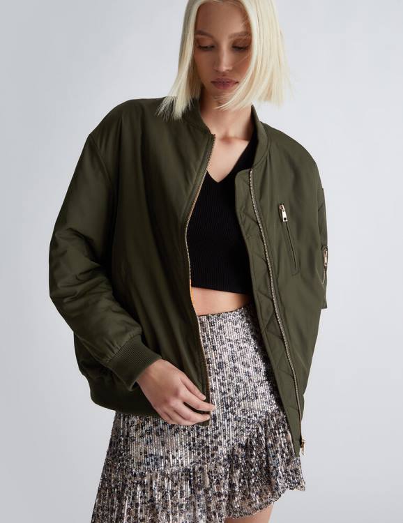 Clothing Liu Jo High-Tech Fabric Bomber Jacket Women F60687