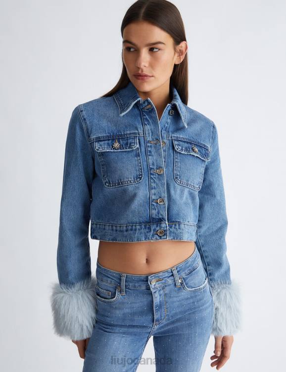 Clothing Liu Jo Jean Jacket With Faux Fur Women F606281