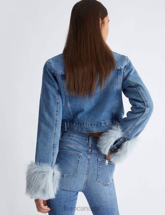 Clothing Liu Jo Jean Jacket With Faux Fur Women F606281