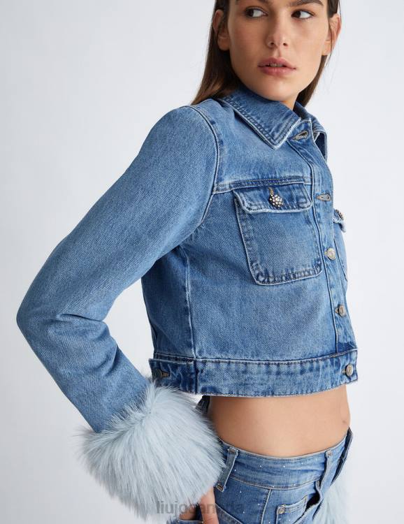 Clothing Liu Jo Jean Jacket With Faux Fur Women F606281
