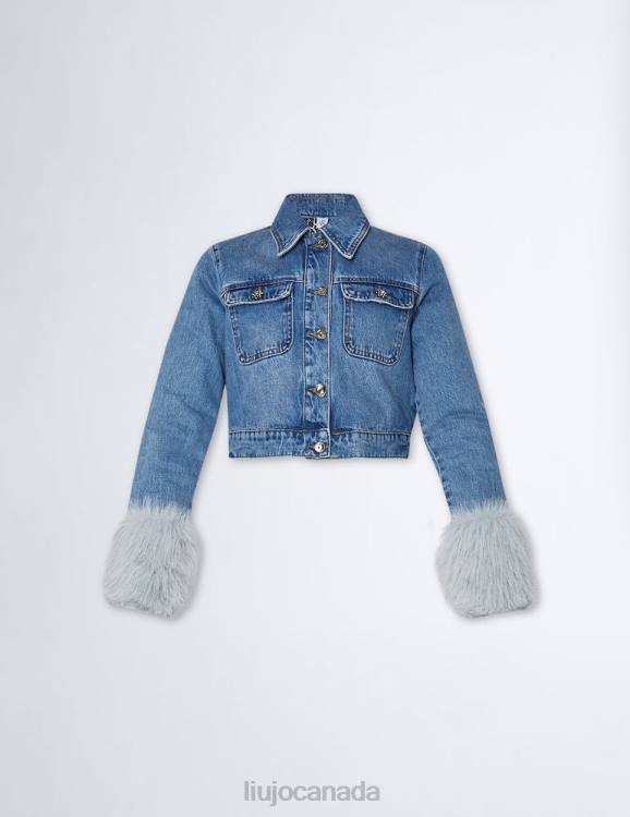 Clothing Liu Jo Jean Jacket With Faux Fur Women F606281