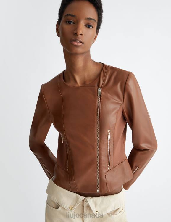 Clothing Liu Jo Leather Biker Jacket Women F6061025