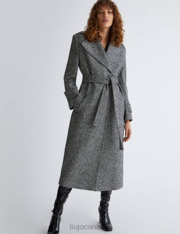 Clothing Liu Jo Long Chevron Coat Women F606485
