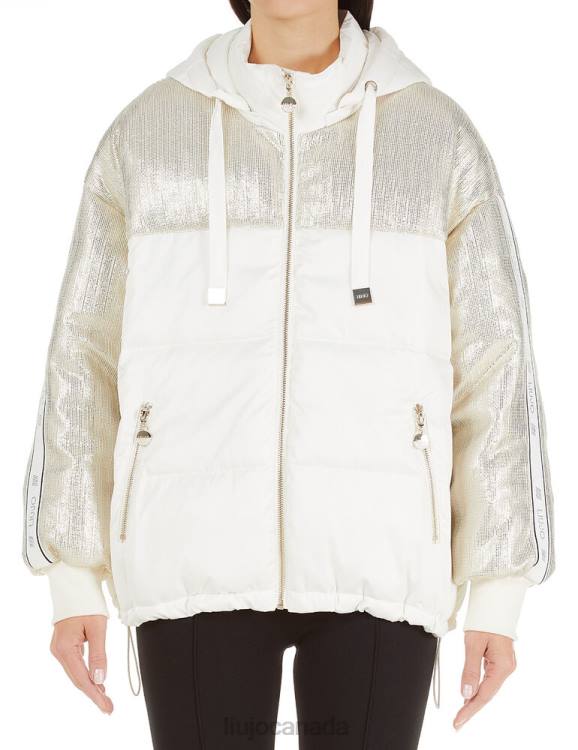 Clothing Liu Jo Padded Jacket In Satin And Laminated Nylon Women F6062644