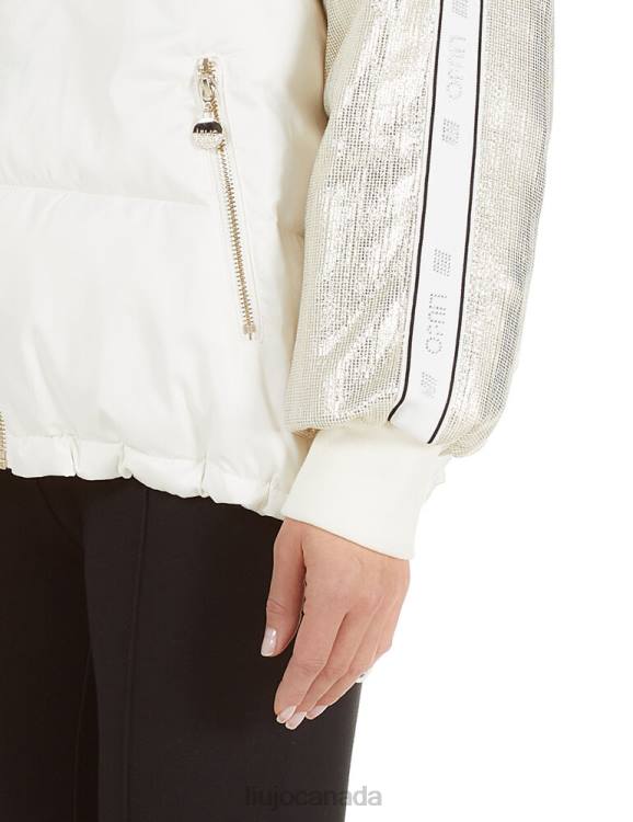 Clothing Liu Jo Padded Jacket In Satin And Laminated Nylon Women F6062644