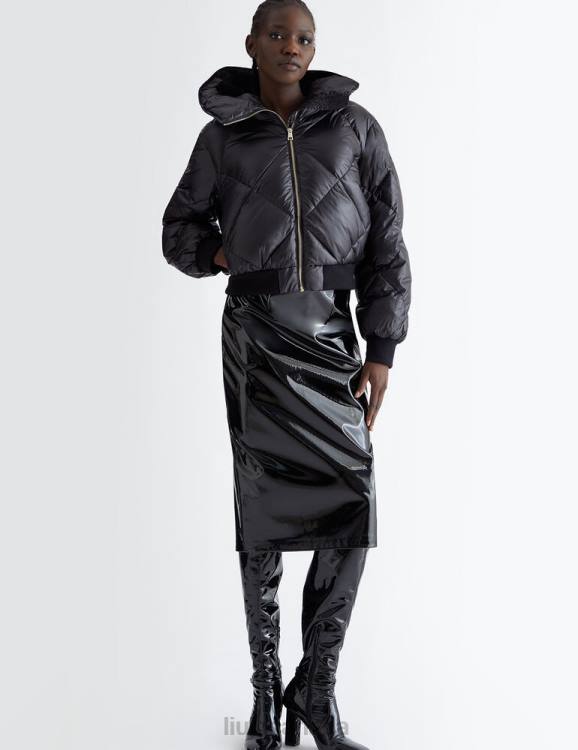 Clothing Liu Jo Short Black Down Jacket With Zip Women F6061