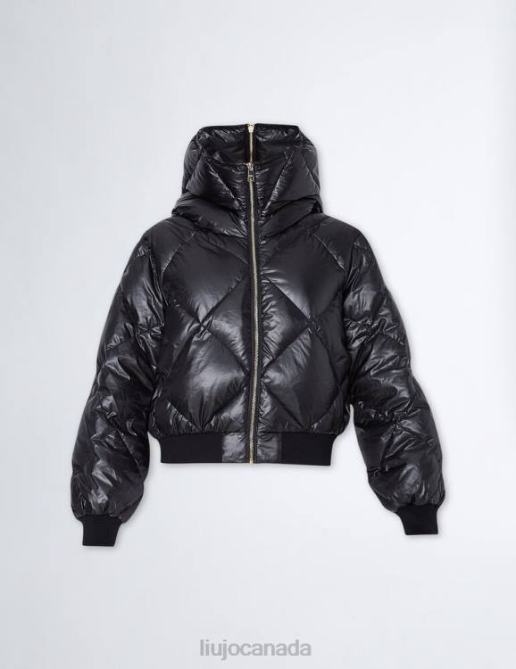 Clothing Liu Jo Short Black Down Jacket With Zip Women F6061