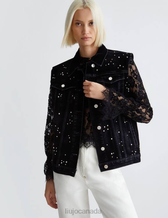 Clothing Liu Jo Vest In Flocked Denim With Studs Women F6061207