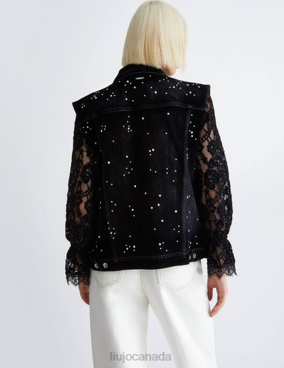 Clothing Liu Jo Vest In Flocked Denim With Studs Women F6061207