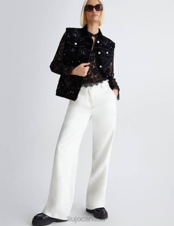 Clothing Liu Jo Vest In Flocked Denim With Studs Women F6061207