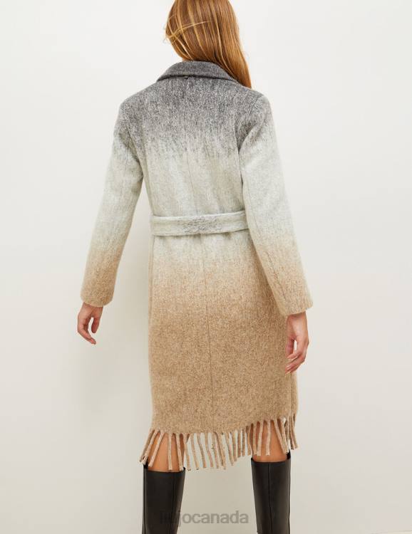 Clothing Liu Jo Virgin Wool Coat With Fringes Women F6062615