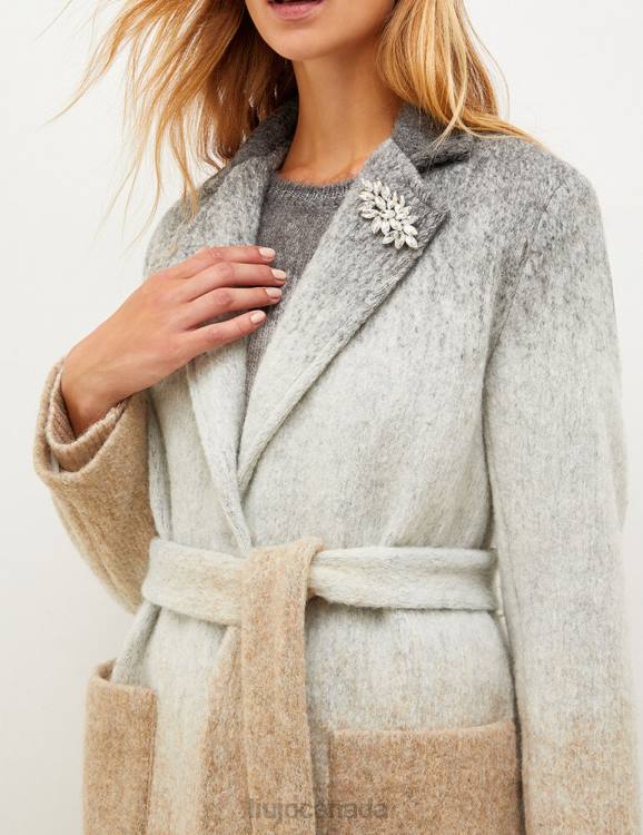 Clothing Liu Jo Virgin Wool Coat With Fringes Women F6062615
