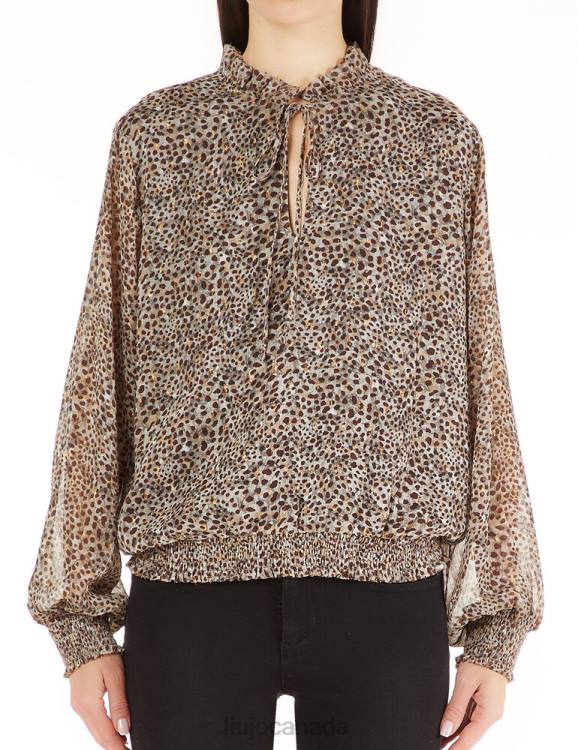 Clothing Liu Jo Animal-Print Crepon Blouse Women F6062647