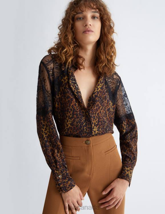 Clothing Liu Jo Animal Print Silk Shirt Women F60679