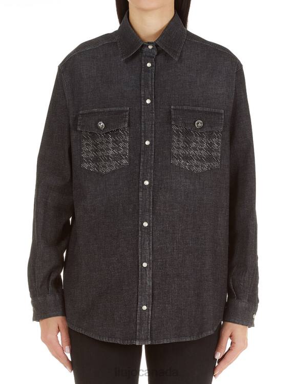 Clothing Liu Jo Denim Shirt With Gemstones Women F6062572