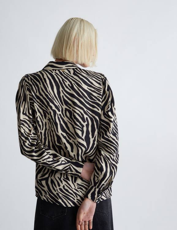 Clothing Liu Jo Eco-Friendly Zebra Print Shirt Women F606164