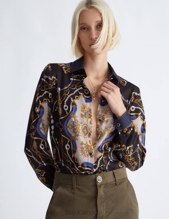 Clothing Liu Jo Foulard Print Shirt Women F606422