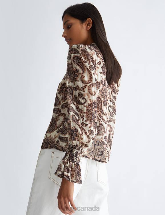 Clothing Liu Jo Paisley Blouse In Fil Coupe Crepe Women F606695