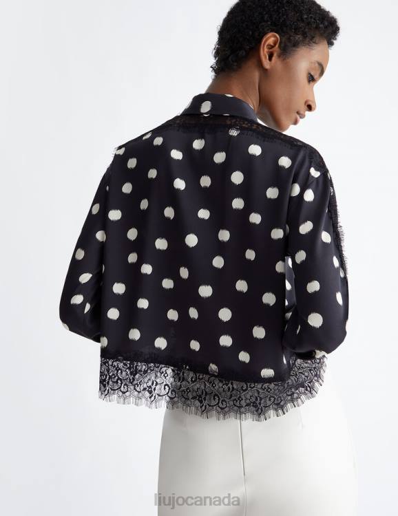Clothing Liu Jo Polka-Dot Shirt With Lace Detailing Women F606946