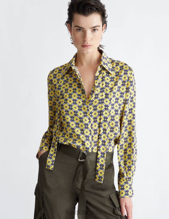 Clothing Liu Jo Printed Twill Shirt Women F606875