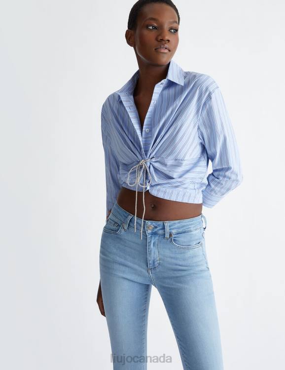 Clothing Liu Jo Striped Shirt With Knot Women F606656