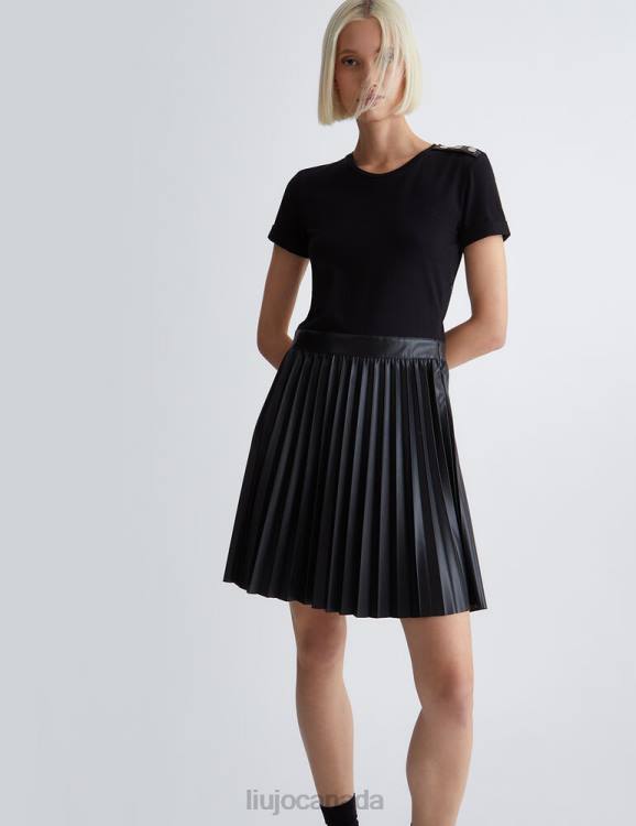 Clothing Liu Jo Black Dress With Pleated Skirt Women F606929