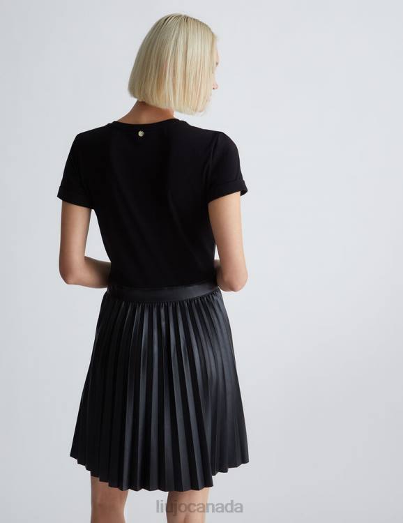 Clothing Liu Jo Black Dress With Pleated Skirt Women F606929