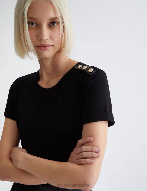 Clothing Liu Jo Black Dress With Pleated Skirt Women F606929