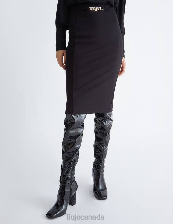 Clothing Liu Jo Black Midi Skirt Women F6061145