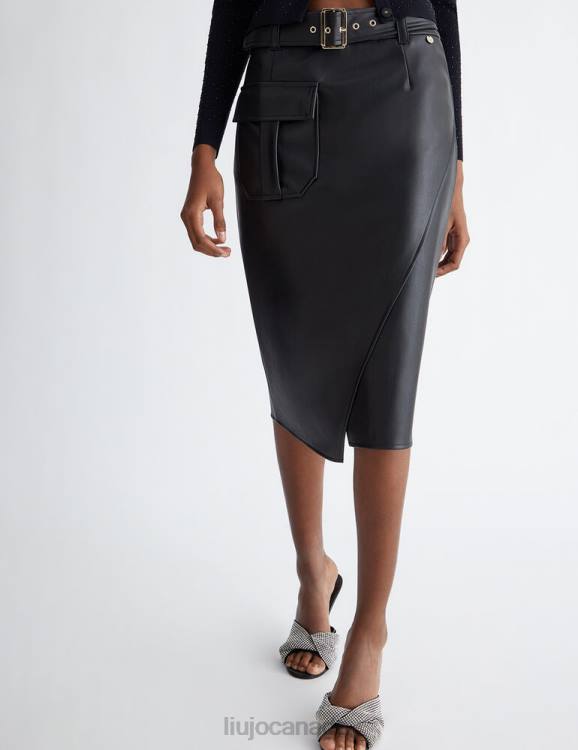 Clothing Liu Jo Coated Fabric Cargo Skirt Women F606863