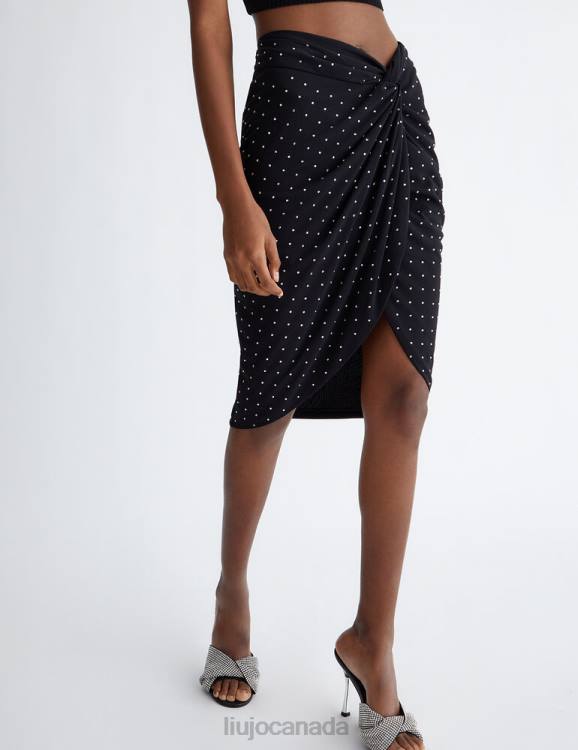 Clothing Liu Jo Midi Skirt With Gemstones Women F606891