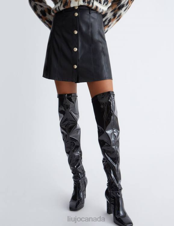 Clothing Liu Jo Mini Skirt In Coated Fabric Women F606234